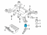 OEM 2020 BMW X5 RUBBER MOUNTING FRONT Diagram - 33-31-8-091-263