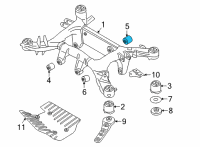 OEM BMW 840i xDrive Gran Coupe Rubber Mounting Rear Diagram - 33-31-6-892-574
