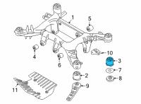 OEM BMW X6 RUBBER MOUNTING REAR Diagram - 33-31-8-091-264