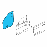 OEM Weatherstrip, Left Front Door Diagram - 72350-TX6-A01