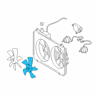 OEM Toyota Fan Blade Diagram - 16361-0A140