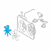 OEM Toyota Sienna Fan Blade Diagram - 16361-0A240