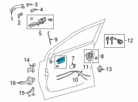 OEM 2022 Toyota Corolla Cross Handle, Inside Diagram - 69205-02380-C0