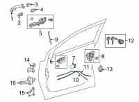 OEM Toyota Corolla Cross Lock Cable Diagram - 69710-0A050