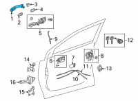 OEM 2022 Toyota Corolla Cross Handle, Outside Diagram - 69210-0A070-A0