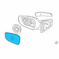 OEM Hyundai Elantra GT Glass Holder Assembly-Outside Rear View, RH Diagram - 87621-3X530