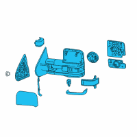 OEM 2015 Chevrolet Silverado 3500 HD Mirror Assembly Diagram - 84228892