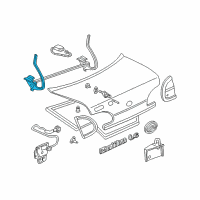 OEM 1998 Chevrolet Malibu Hinge Asm-Rear Compartment Lid Diagram - 22634551