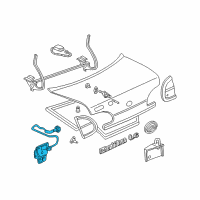 OEM 2000 Chevrolet Malibu Rear Compartment Lid Latch Assembly Diagram - 22712682