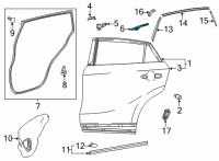 OEM Toyota Venza Rear Seal Diagram - 68198-48030