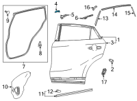 OEM Toyota Venza Outer Seal Diagram - 67846-0R010