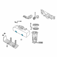 OEM 2011 Ram Dakota Strap-Fuel Tank Diagram - 52013198AC