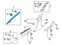 OEM Kia K5 Trim Assembly-Fr Pillar Diagram - 85810L3000DNN