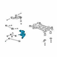 OEM Honda Accord Crosstour Knuckle, Right Rear Diagram - 52210-TP6-A01