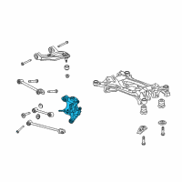 OEM 2012 Honda Crosstour Knuckle, Right Rear Diagram - 52210-TP6-A01