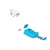 OEM 2002 Toyota Prius Box Sub-Assy, Console, Rear Diagram - 58901-47020-B0