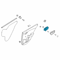 OEM 2019 Kia Rio Rear Door Handle Assembly Diagram - 83610H8000LEF