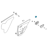 OEM 2020 Kia Rio Power Window Unit Assembly Diagram - 93576H8000