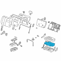 OEM 2003 Honda Pilot Pad, L. Middle Seat Cushion Diagram - 81732-S9V-A01