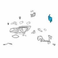 OEM 2010 Lexus GS450h Headlamp Swivel Computer Assembly Diagram - 89940-30131