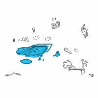 OEM 2011 Lexus GS450h Headlamp Unit Assembly, Left Diagram - 81070-30D80