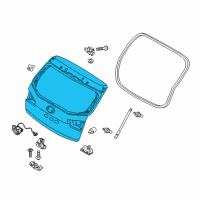 OEM Kia Forte Panel Assembly-Tail Gate Diagram - 737001M580