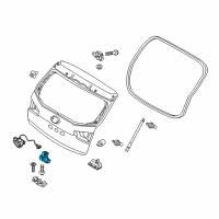 OEM Kia Forte Tail Gate Latch Assembly Diagram - 812301M500