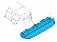 OEM 2020 BMW 228i xDrive Gran Coupe THIRD STOPLAMP Diagram - 63-25-7-473-603