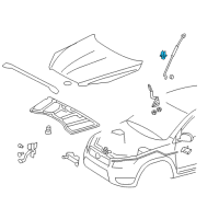 OEM 2015 Toyota RAV4 Support Rod Holder Diagram - 53452-0R010