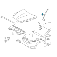 OEM 2010 Toyota RAV4 Support Rod Holder Diagram - 53452-0R010