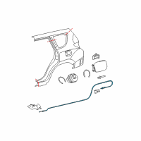 OEM 2007 Toyota RAV4 Release Cable Diagram - 77035-0R010