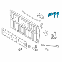 OEM 2016 Toyota Tacoma Cylinder & Keys Diagram - 69055-0C030