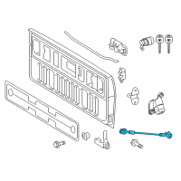 OEM 2017 Toyota Tundra Gate Hinge Strap Diagram - 65770-0C070