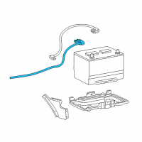 OEM 1996 Ford E-150 Econoline Battery Cables Diagram - F5UZ14300A