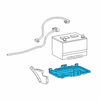 OEM Ford E-150 Econoline Battery Tray Diagram - F2UZ10732A