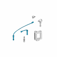 OEM 2001 Hyundai Santa Fe Cable Set-Spark Plug Diagram - 27501-38B00