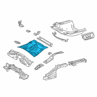 OEM 2018 Toyota Camry Center Floor Pan Diagram - 58211-06230