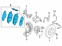 OEM 2020 Cadillac XT4 Front Pads Diagram - 84793349