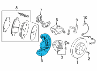 OEM Buick Envision Splash Shield Diagram - 22921538