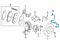 OEM 2019 Cadillac XT4 Front Speed Sensor Diagram - 84452521