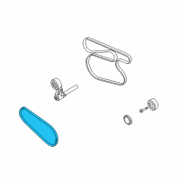 OEM BMW Ribbed V-Belt Diagram - 64-55-7-809-801