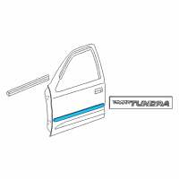 OEM 2004 Toyota Tundra Body Side Molding Diagram - 75732-0C040-B2