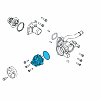 OEM 2020 Ford Explorer Water Pump Assembly Diagram - LB5Z-8501-A