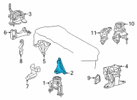 OEM 2022 Lexus NX450h+ Engine Mount Diagram - 1231125120