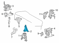 OEM 2022 Lexus NX350h Engine Mount Diagram - 1231125120