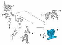 OEM 2022 Lexus NX350h INSULATOR Sub-Assembly Diagram - 12306-25040