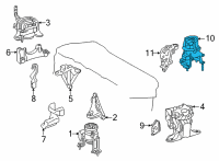 OEM Lexus NX450h+ INSULATOR, ENGINE MO Diagram - 12371-25180