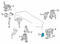 OEM 2021 Toyota RAV4 Prime Stay Bracket Diagram - 12318-25040