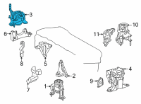 OEM 2022 Lexus NX350h INSULATOR Sub-Assembly Diagram - 12305-25050