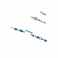 OEM 2007 Honda Civic Driveshaft Assembly, Driver Side Diagram - 44306-SVB-A02